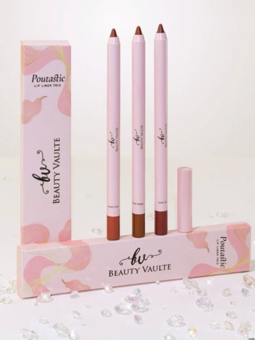 Beauty Vaulte Poutastic Lip Liner Trio - Pink & Brown Shades